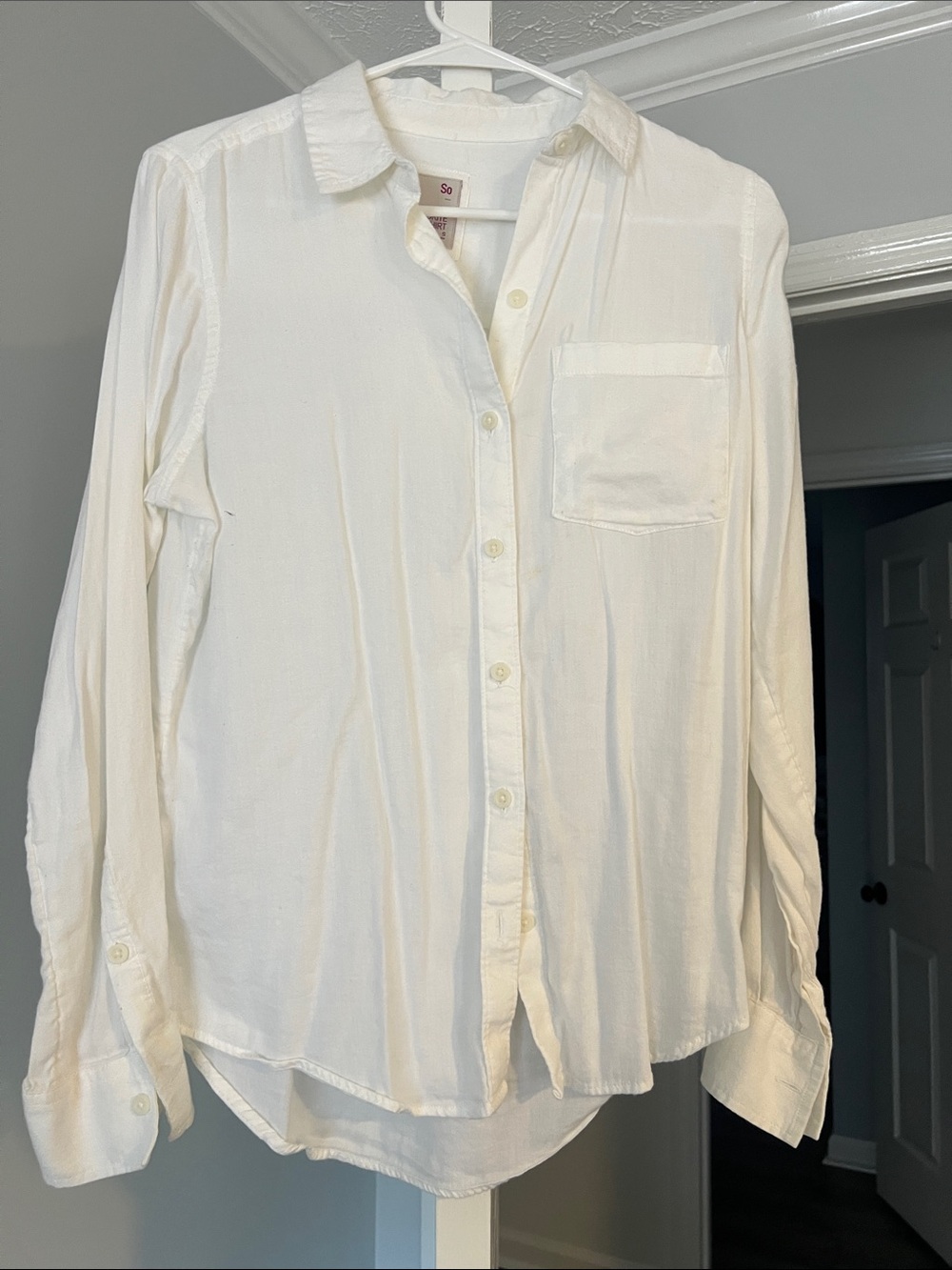 SO Classic White Button-Down Shirt